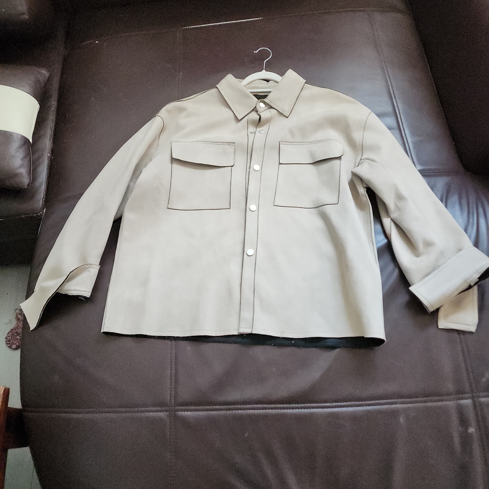 Tan Button-Up Shirt